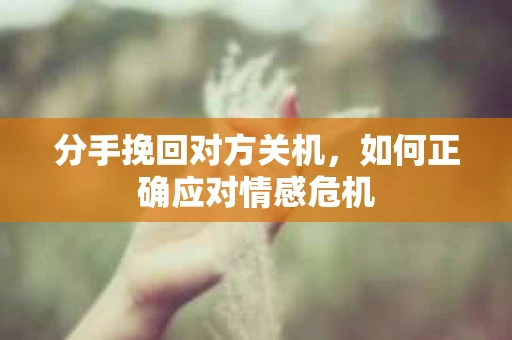分手挽回对方关机，如何正确应对情感危机