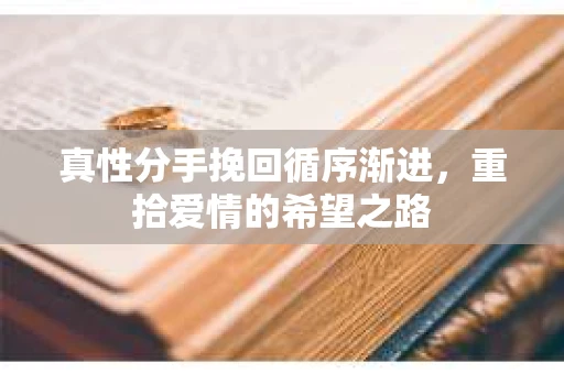 真性分手挽回循序渐进，重拾爱情的希望之路