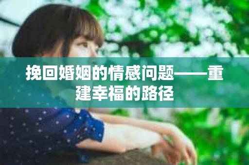 挽回婚姻的情感问题——重建幸福的路径