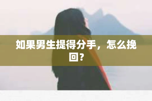 如果男生提得分手,怎么挽回? 如果男生提得分手,怎么挽回?