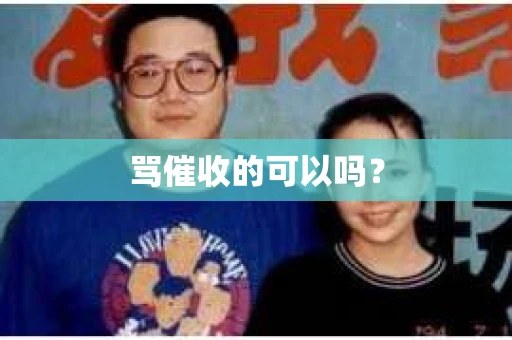 骂催收的可以吗？