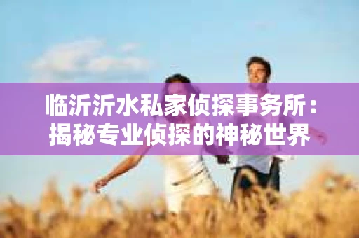 临沂沂水私家侦探事务所：揭秘专业侦探的神秘世界