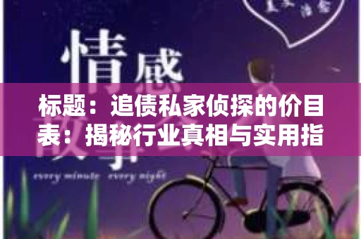 标题：追债私家侦探的价目表：揭秘行业真相与实用指南