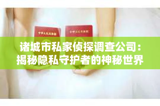 诸城市私家侦探调查公司：揭秘隐私守护者的神秘世界