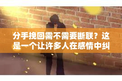 分手挽回需不需要断联？这是一个让许多人在感情中纠结的问题。在本文中，我们将深入探讨分手挽回过程中是否需要断联，以及如何正确运用断联策略