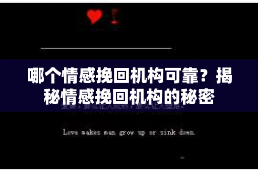 哪个情感挽回机构可靠？揭秘情感挽回机构的秘密