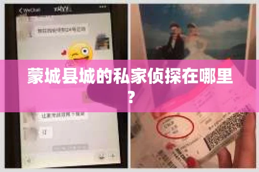 蒙城县城的私家侦探在哪里？